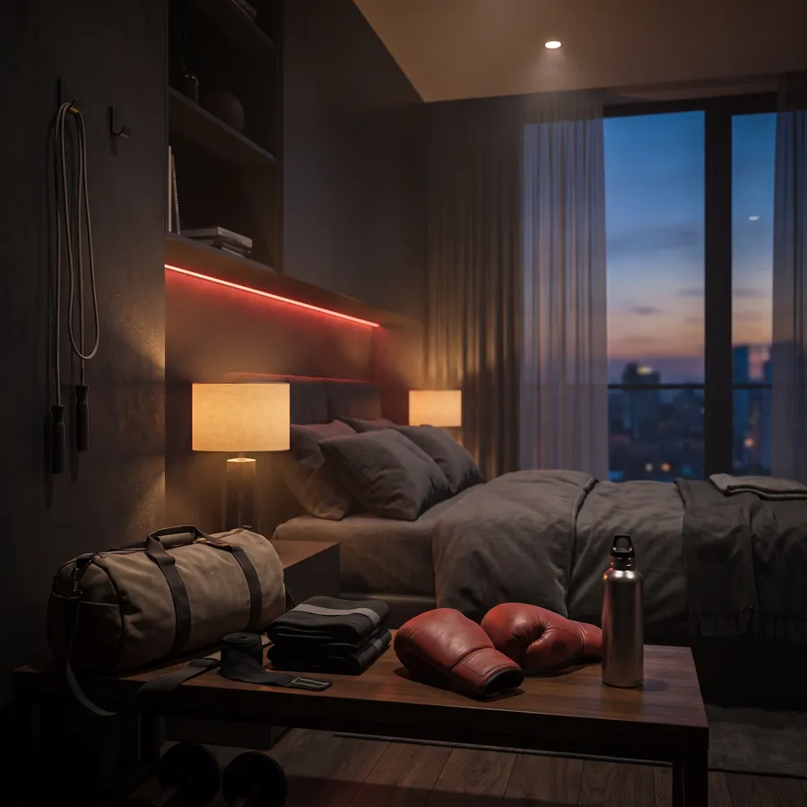 Habitación de alojamiento para el training camp
