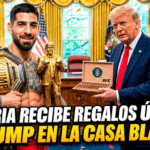 Topuria recibe de trump regalos únicos en la casa blanca