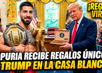 Topuria recibe de Trump regalos únicos en la Casa Blanca
