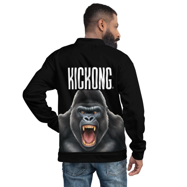 Chaqueta bomber kickong kong con el gorila estampado en la espalda