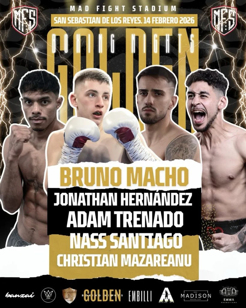 Cartel de golden boxing nights - 16-02-25