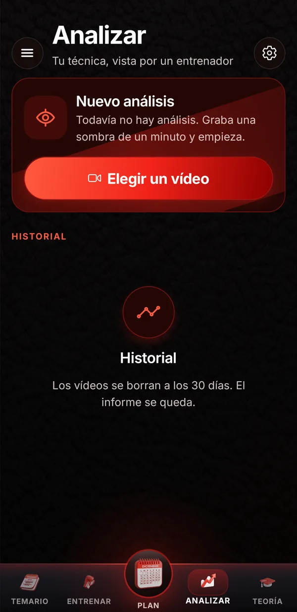 Analizar: elegir un vídeo para el análisis de técnica
