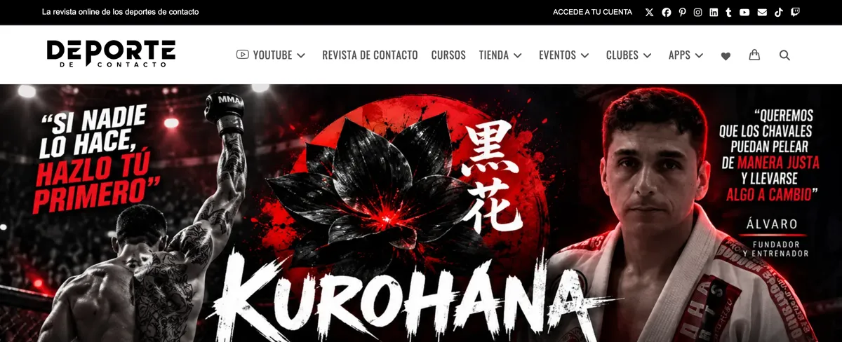 Captura de la entrevista de deporte de contacto a álvaro sobre kurohana mma