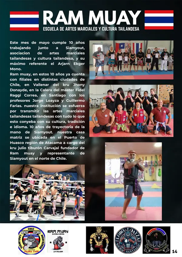 Página de mundo marcial sobre ram muay, escuela de artes marciales y cultura tailandesa