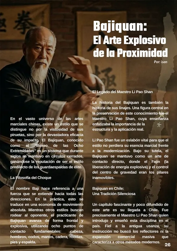 Página de mundo marcial sobre el bajiquan