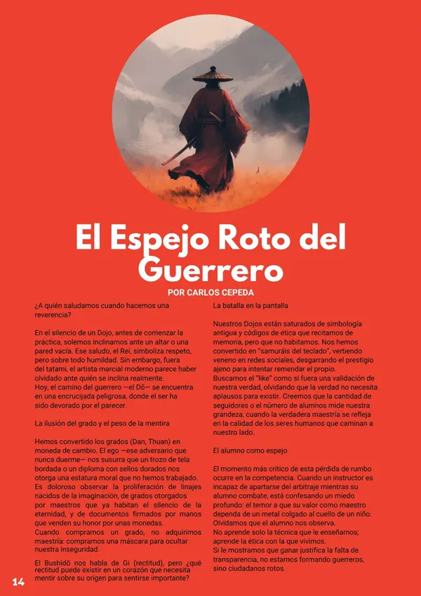 Página 14 de mundo marcial de febrero de 2026: el espejo roto del guerrero