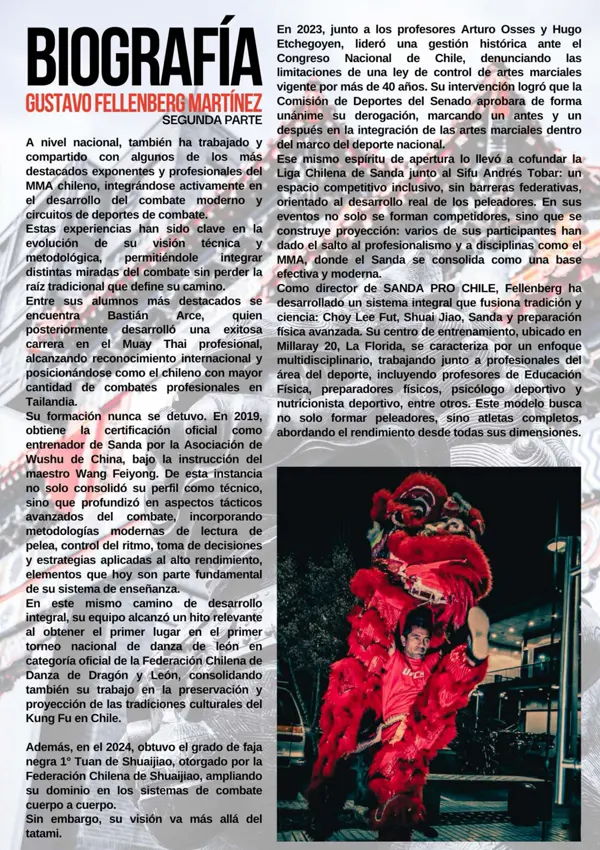 Página de mundo marcial de junio de 2026 con la segunda parte de la biografía de gustavo fellenberg