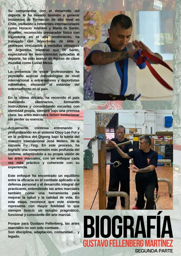 Página de mundo marcial con la segunda parte de la biografía de gustavo fellenberg