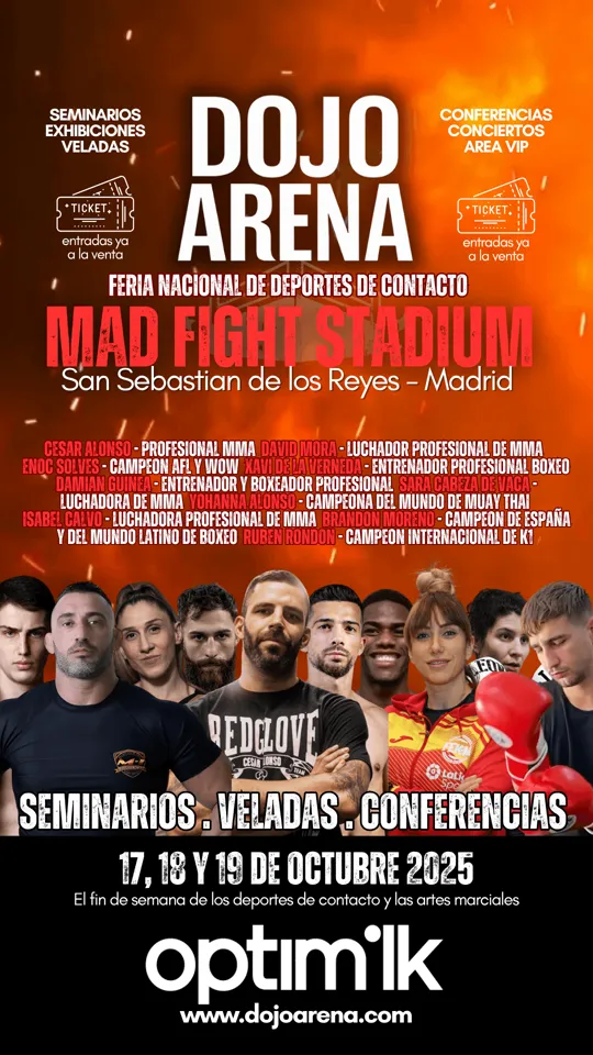 Dojo arena Cartel oficial del dojo arena 2025 en madrid