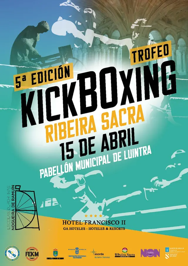 Cartel de la 5ª edición del trofeo kickboxing ribeira sacra, 15 de abril de 2023