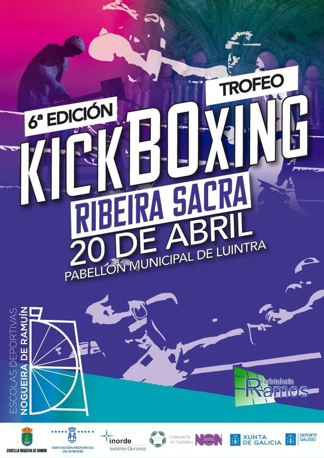 Cartel de la 6ª edición del trofeo kickboxing ribeira sacra, 20 de abril de 2024