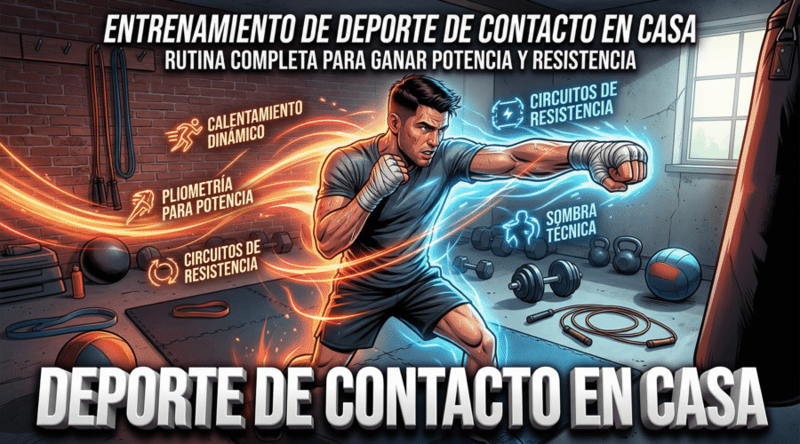 Entrenamiento de Deporte de Contacto en Casa: Rutina Completa para Ganar Potencia y Resistencia