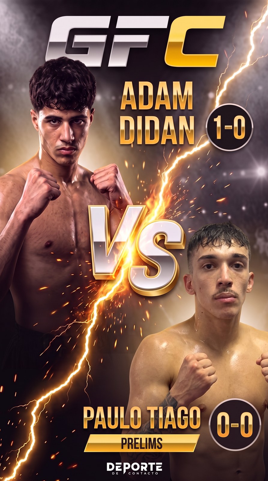 Cara a cara adam didan vs paulo tiago · gfc 21 noviembre