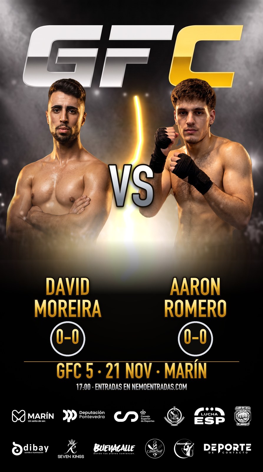 Cara a cara david moreira vs aaron romero · gfc 21 noviembre