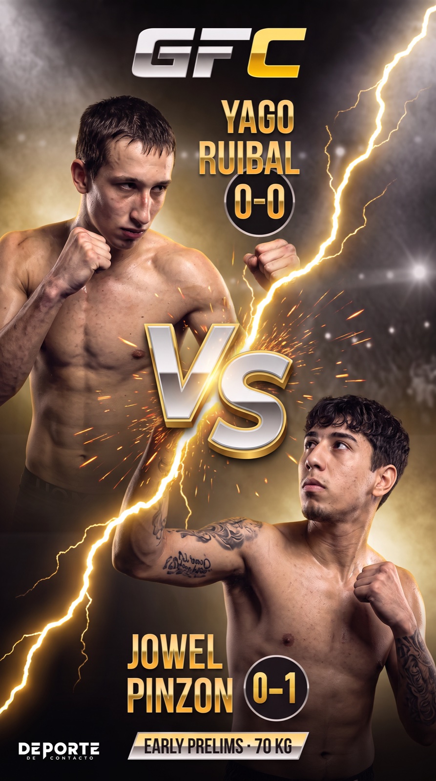 Cara a cara yago ruibal vs jowel pinzón · gfc 21 noviembre