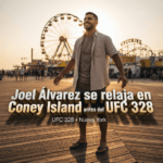 Joel álvarez se relaja en coney island antes del ufc 328