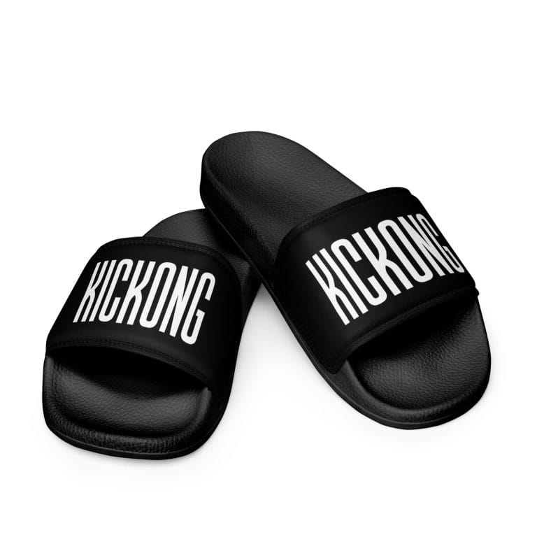 Chanclas kickong negras con el logotipo