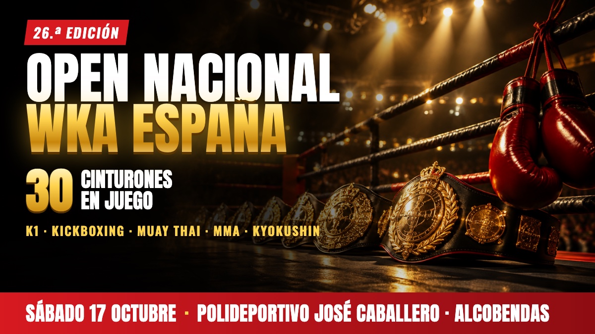 26. º open nacional wka españa: 30 cinturones en juego el 17 de octubre en el polideportivo josé caballero de alcobendas