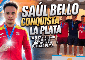 Saúl Bello conquista la plata en el Campeonato del Mundo Universitario de Lucha Playa