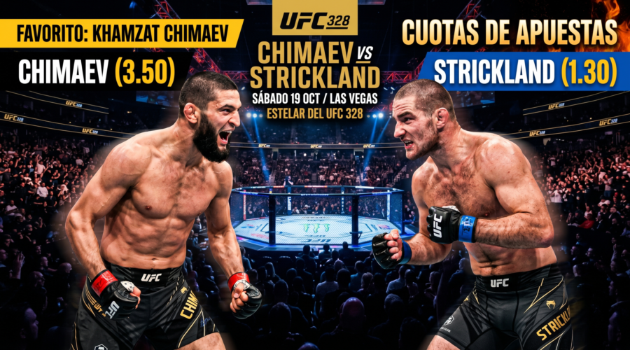 Chimaev vs Strickland UFC 328: favorito y cuotas de apuestas