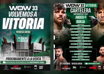WOW 33 Vitoria: Ander Sánchez y Borja «El Águila» García encabezan el regreso de WOW FC al Buesa Arena