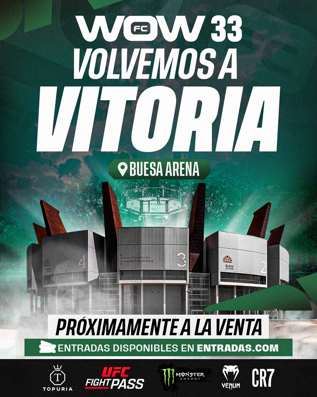 Cartel oficial de wow 33 vitoria en el buesa arena