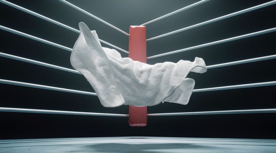 ¿Que significa cuando tiras la toalla en un ring?